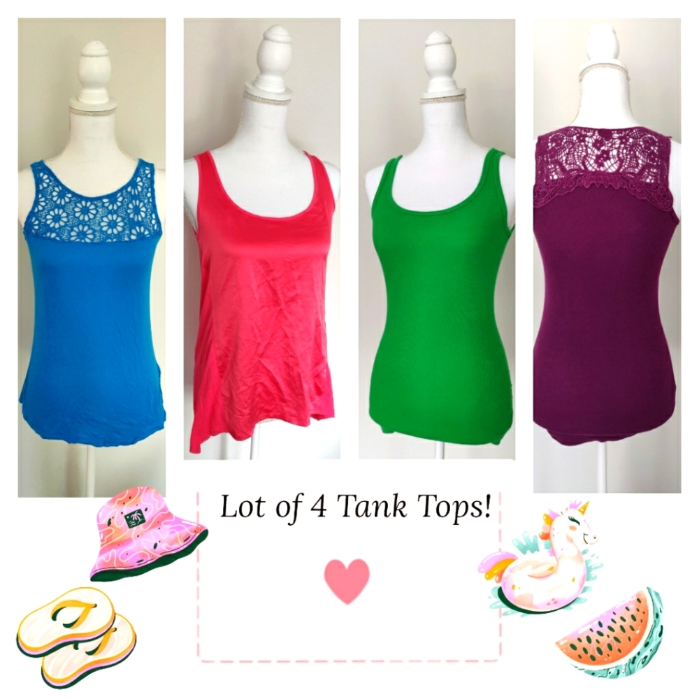Lot of 4 Summer Tank Tops